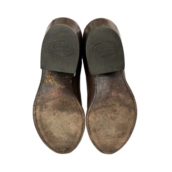 J Chisholm Leather Cowboy Western Boots Size US 9D UK 8 Brown - Picture 6 of 8